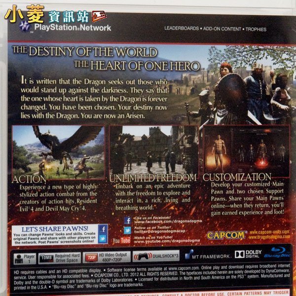 PS3 龍族教義 Dragon’s Dogma 美版｜開放世界奇幻經典✨收藏推薦 圖片 3