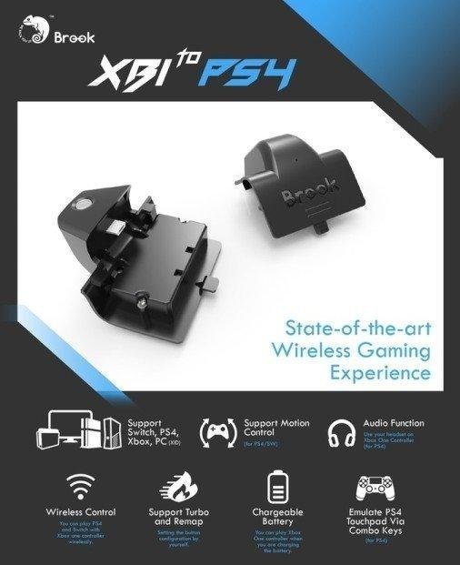 【BROOK Xbox One 電池轉接器】黑白雙色｜支援 X1/P4/Switch 藍牙連線＋耳機功能｜全新品 圖片 3