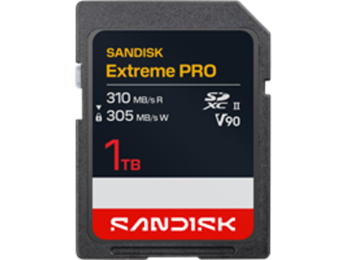 SanDisk Extreme PRO UHS-II V90 Cards UHS-II 1TB SD 310MB/s(R) / 305MB/s(W)
