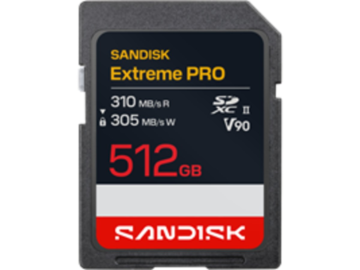 SanDisk Extreme PRO UHS-II V90 Cards UHS-II 512GB SD 310MB/s(R) / 305MB/s(W)