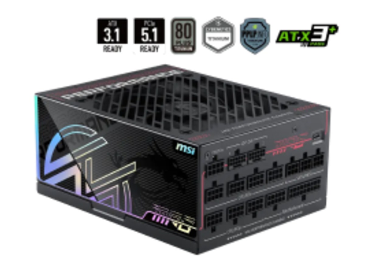 微星 MPG Ai1600TS PCIE5 電源供應器