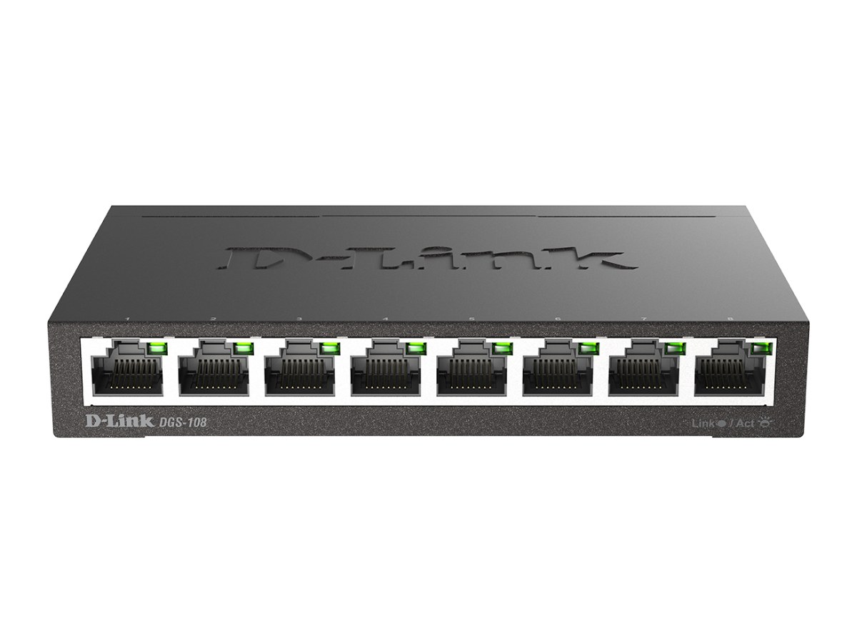 D-Link DGS-108 桌上型超高速乙太網路交換器