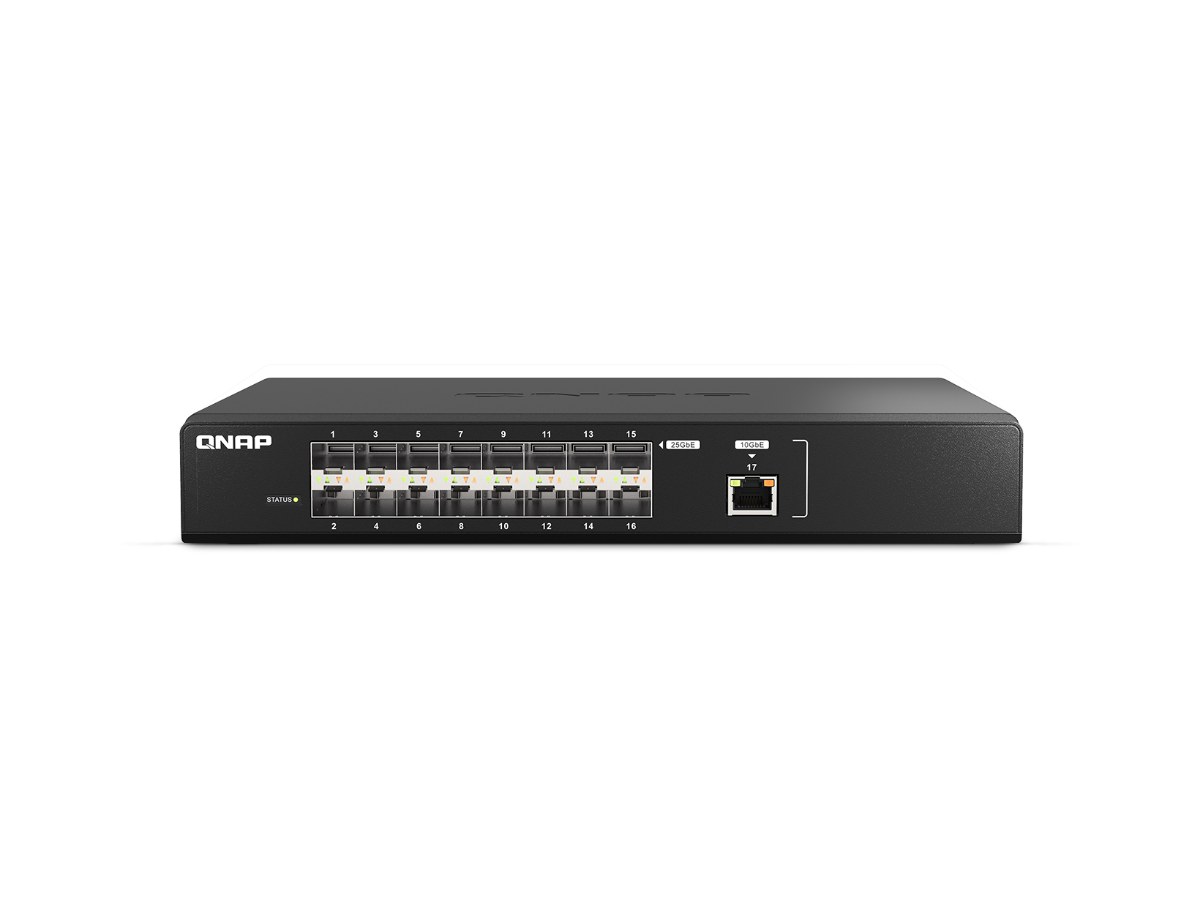 QSW-M5216-1T 16 埠 25GbE SFP28 光纖網管型