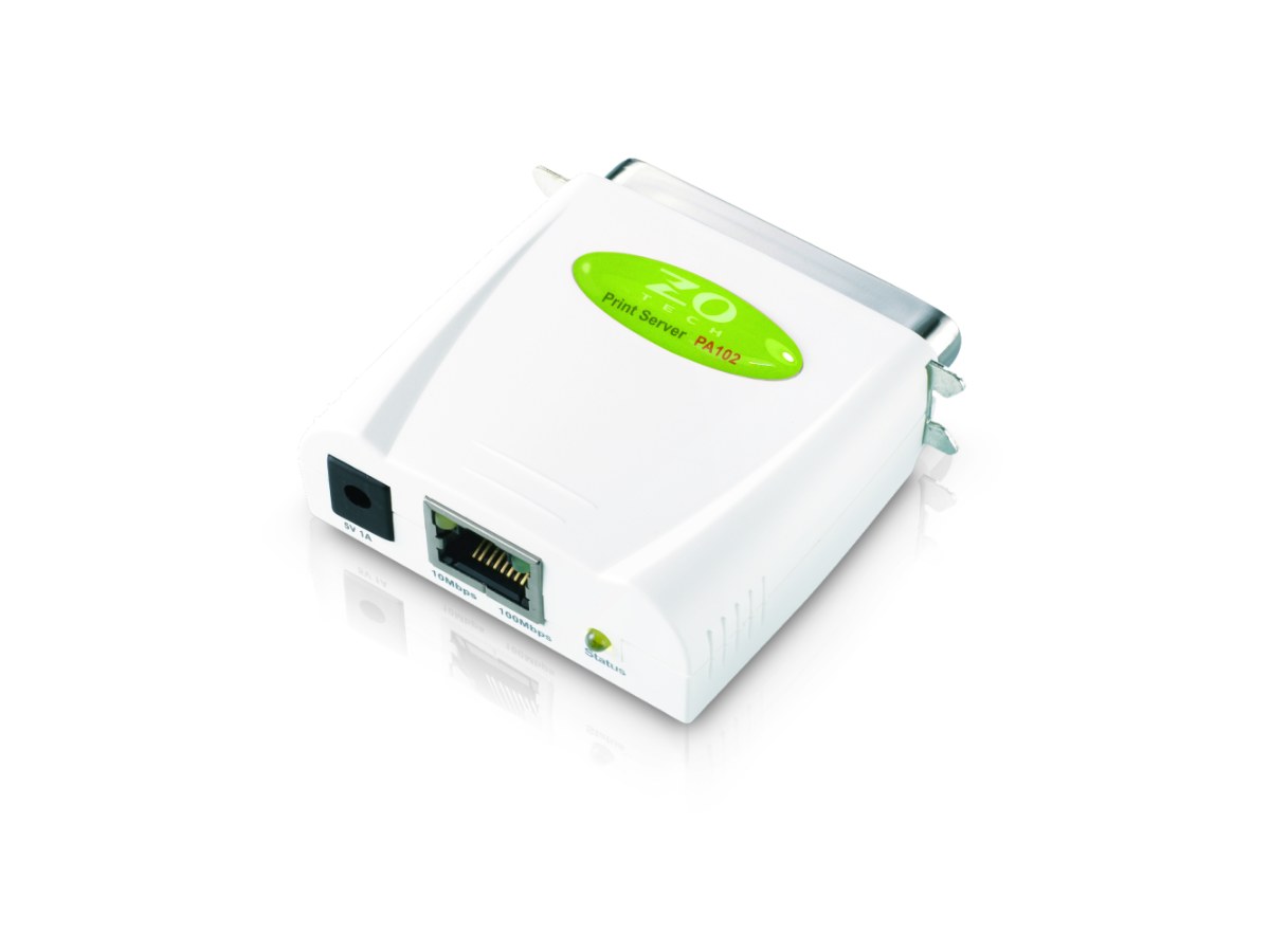 ZOTECH PA102高速平行埠印表伺服器(綠色包裝)